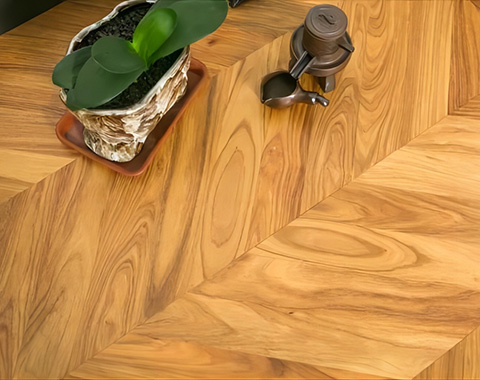 Doussie Engineered Chevron Wood Flooring