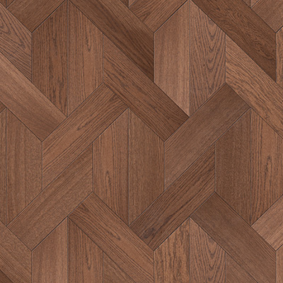 Custom braid pattern parquetry flooring
