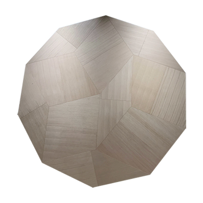 Custom hexagonal arc parquetry flooring