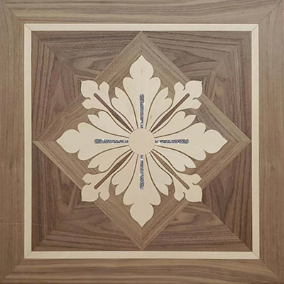 Custom parquetry flooring with crystal