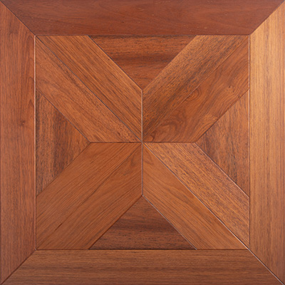 Custom trapezoid pattern parquetry flooring