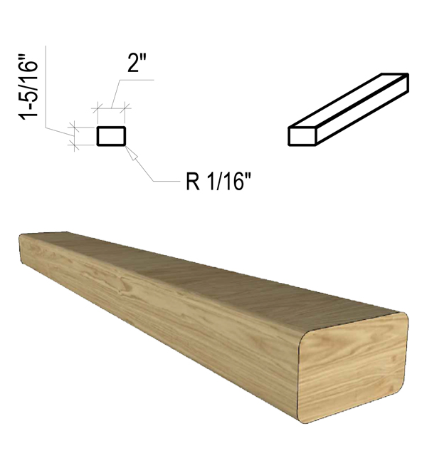 White Oak Solid wood Handrail