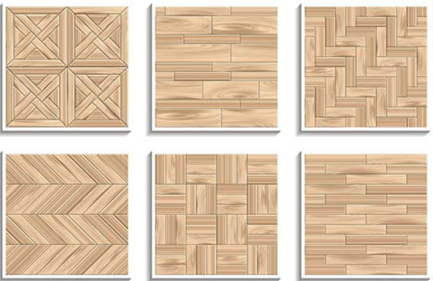 Engineered hardwood flooring patterns