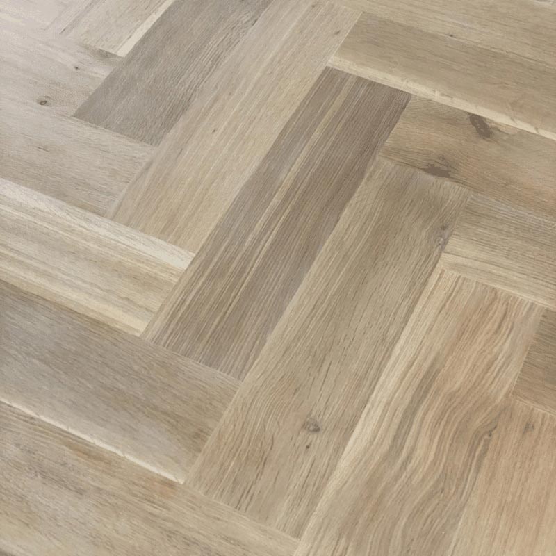 white oak herringbone engineered flooring