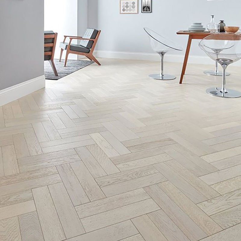 white oak herringbone engineered wood flooring