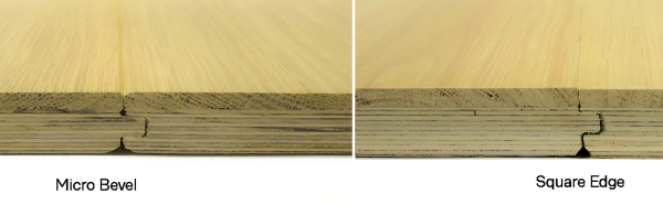 difference between Square Edge and Micro Bevel Engineered Wood Flooring